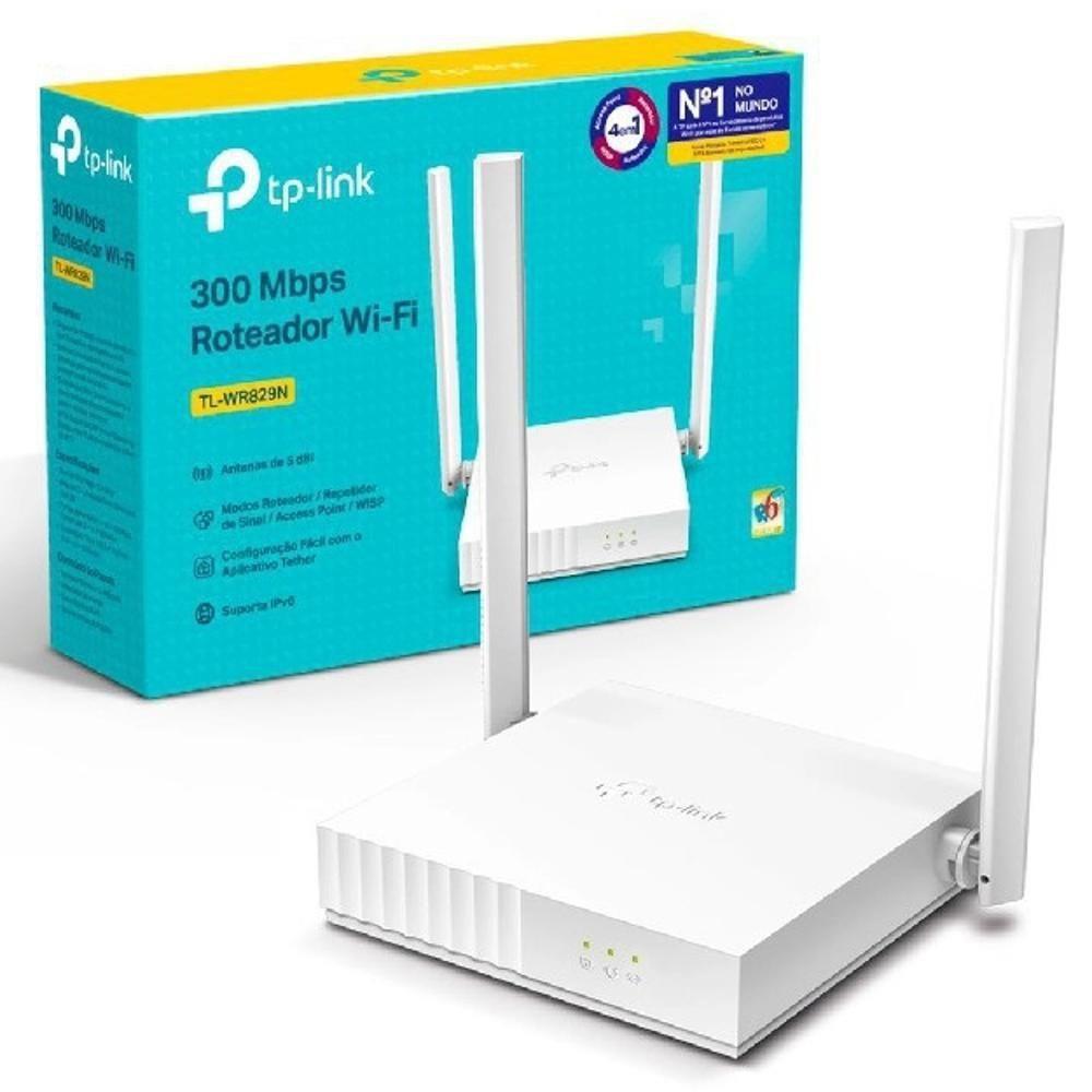 Roteador TP-Link Wireless TL-WR829N 300Mbps 2 Antenas 2Lan