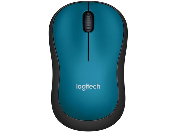 Mouse sem Fio Logitech Óptico 1000DPI 3 Botões – M185 Azul