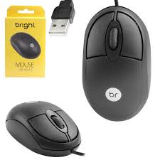 Mouse USB com fio Bright